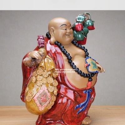 TƯỢNG PHẬT DI LẶC CẦM QUẠT GÁNH TIỀN VÀNG